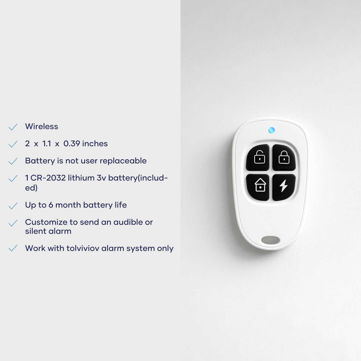 tolviviov Remote Control - Compatible with tolviviov Home Alarm System-HUB Needed