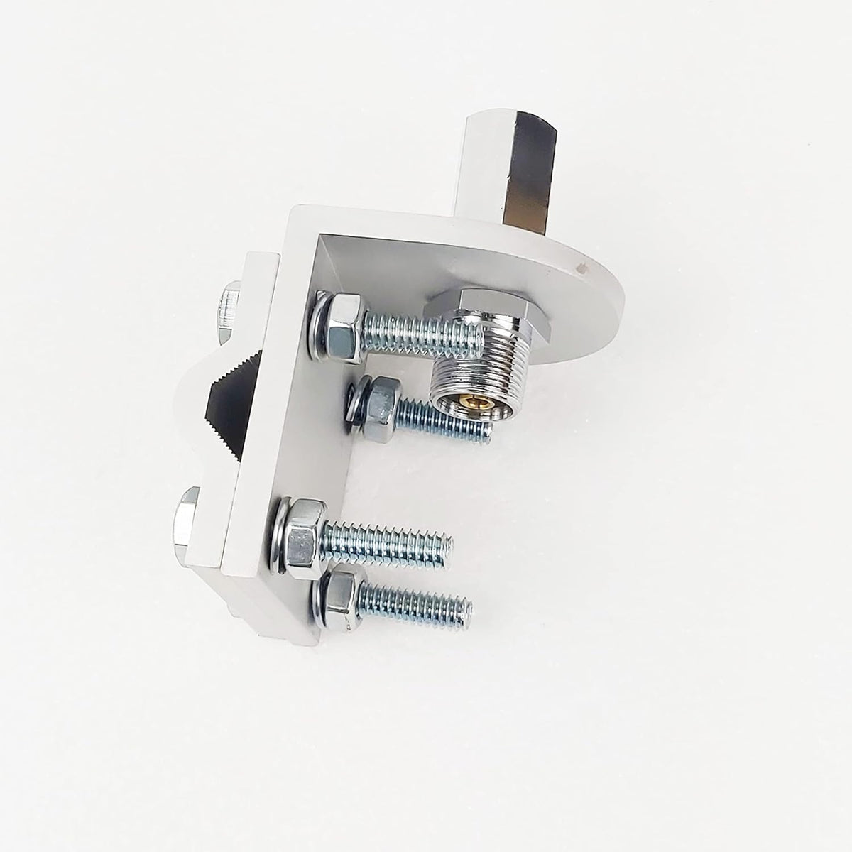 Double Groove Antenna Mirror Mount for CB Radio with SO239 Stud, 3/8” x 24 Thread