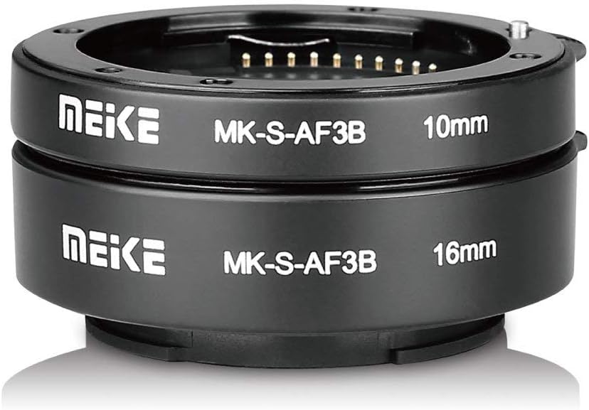 MEIKE MK-S-AF3B Auto Focus Macro Extension Tube Adapter Ring 10mm 16mm for Sony E-Mount Mirrorless Cameras