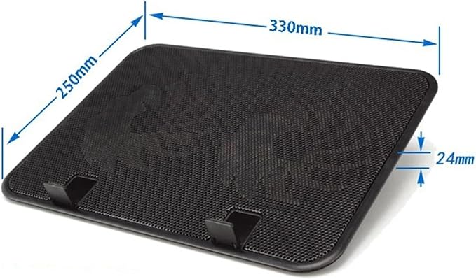 Compatible for 14 Notebook Cooling Pad 5V Dual Fan USB External Slim Stand Silent Metal Panel High Speed(Pink)