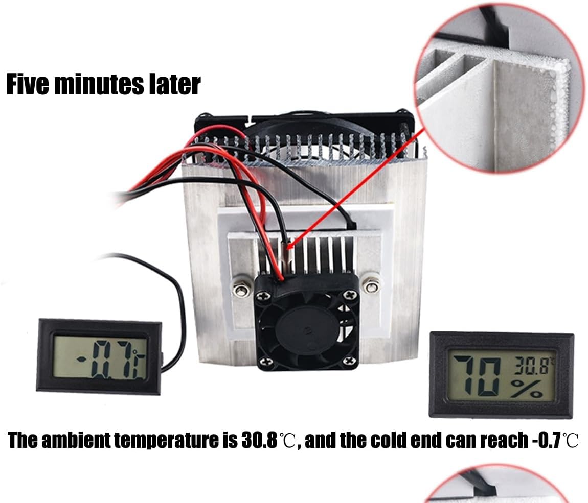 Mini Air Conditioner DC 12V DIY Thermoelectric Peltier Refrigeration Cooling System, Cooling Kit