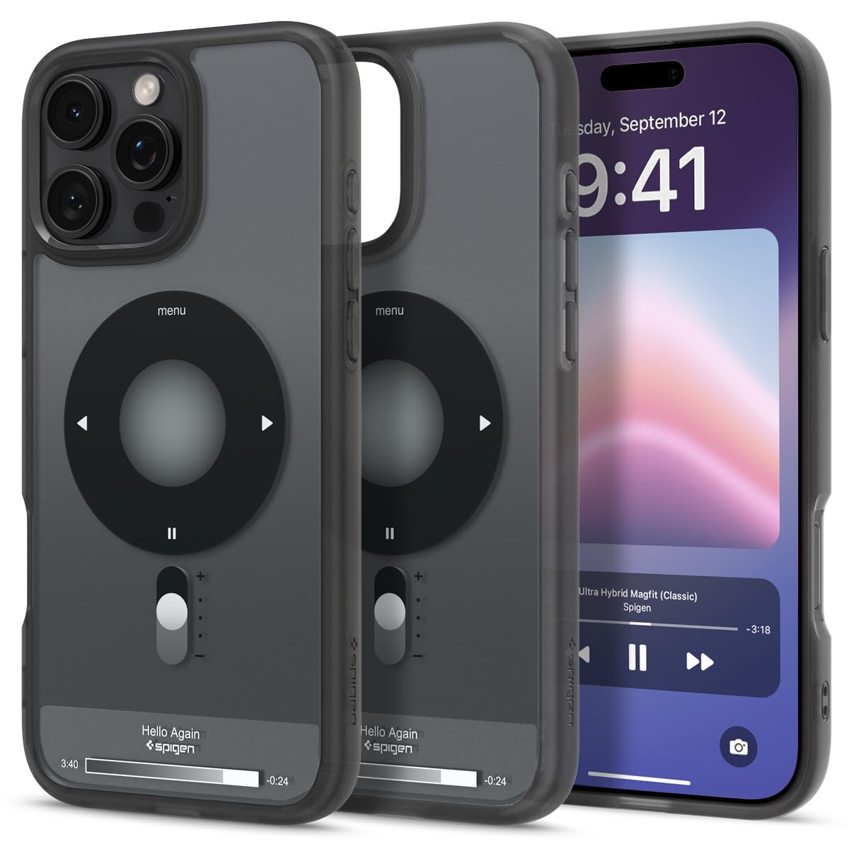 Spigen Ultra Hybrid Magfit Direct Digital Printing Case For Iphone 16 Pro [Custom Design][Compatible With Magsafe] - Classic Bla
