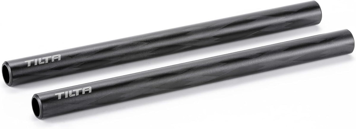 Tilta 2X Carbon Fiber Rods 15mm for Rail Support System | Increased Strength | Limited Reflection | Lightweight | DSLR Shoulder Rig, Camera Stabilizer Cage, Matte Box (20cm)