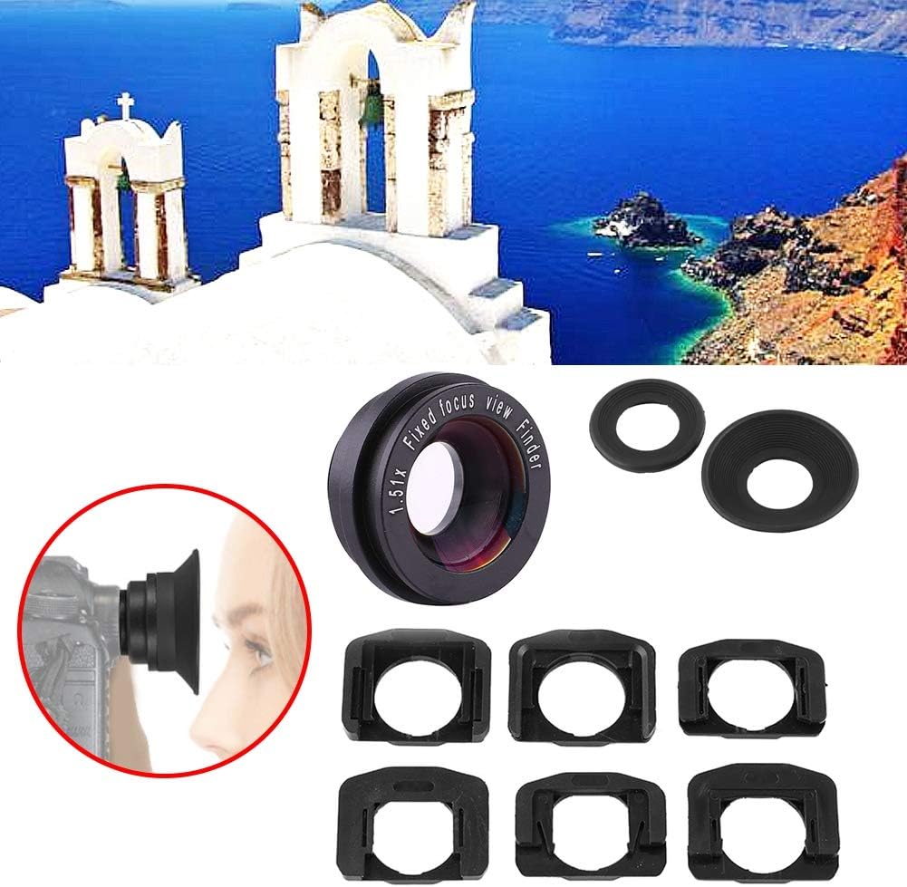 1.5X 1.5X Acouto Zoom Viewfinder Eyepiece Magnifier for DSLR Camera Fixed Focus Viewfinder Eyepiece Magnifier Eyecup