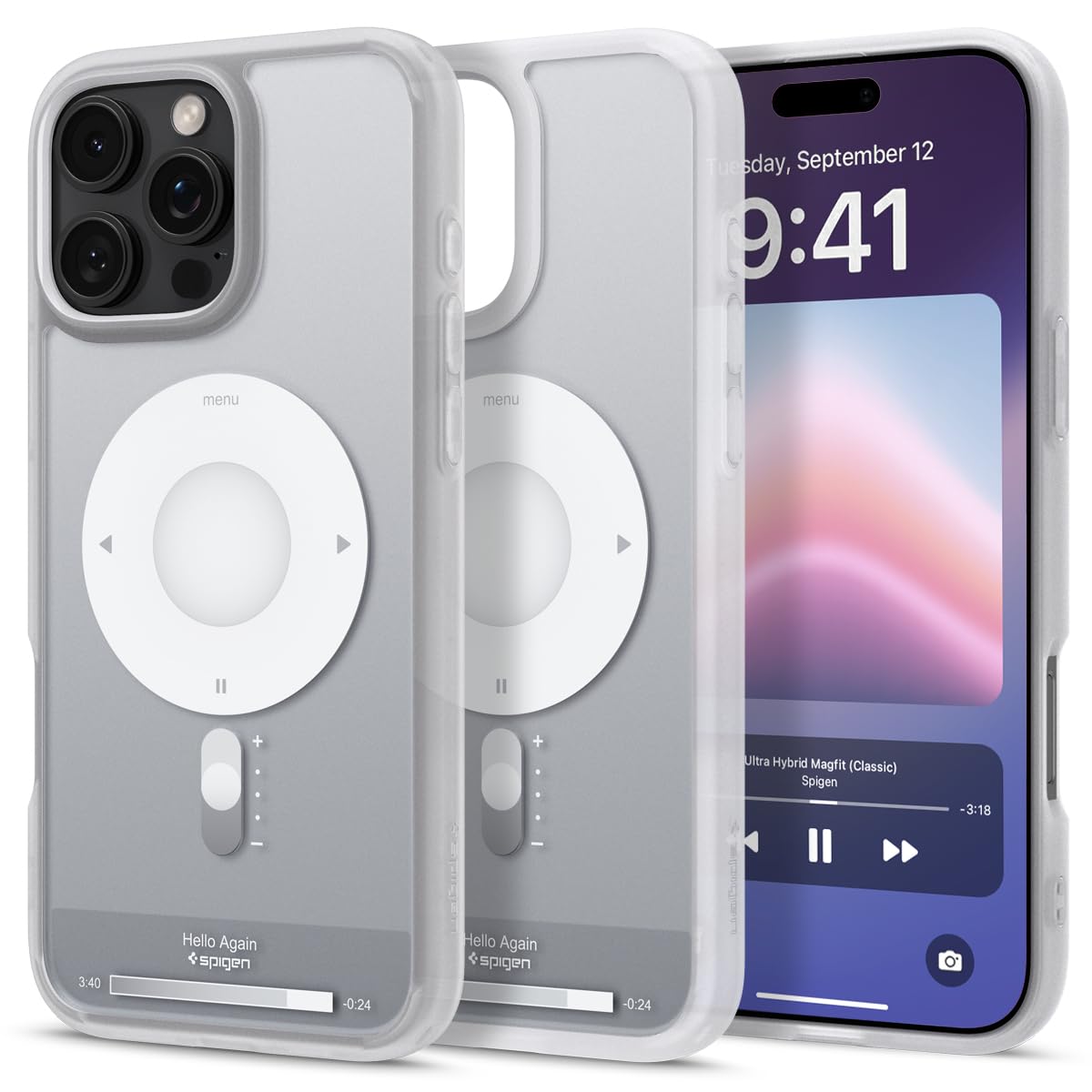 Spigen Ultra Hybrid Magfit Direct Digital Printing Case For Iphone 16 Pro [Custom Design][Compatible With Magsafe] - Classic Sil