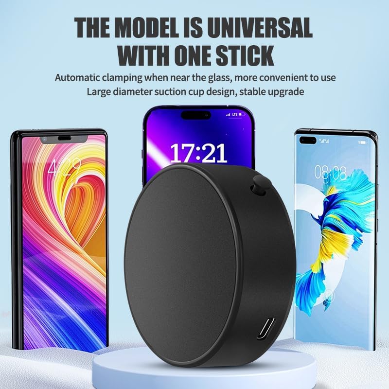 Electric Vacuum Magnetic Suction Phone Holder, 360° Rotation Suction Cup Phone Mount for MagSafe Cell Phone Holders, Phone Mount for iPhone 16/15/14/13/12, car/Gym/Mirror/Smooth Surface