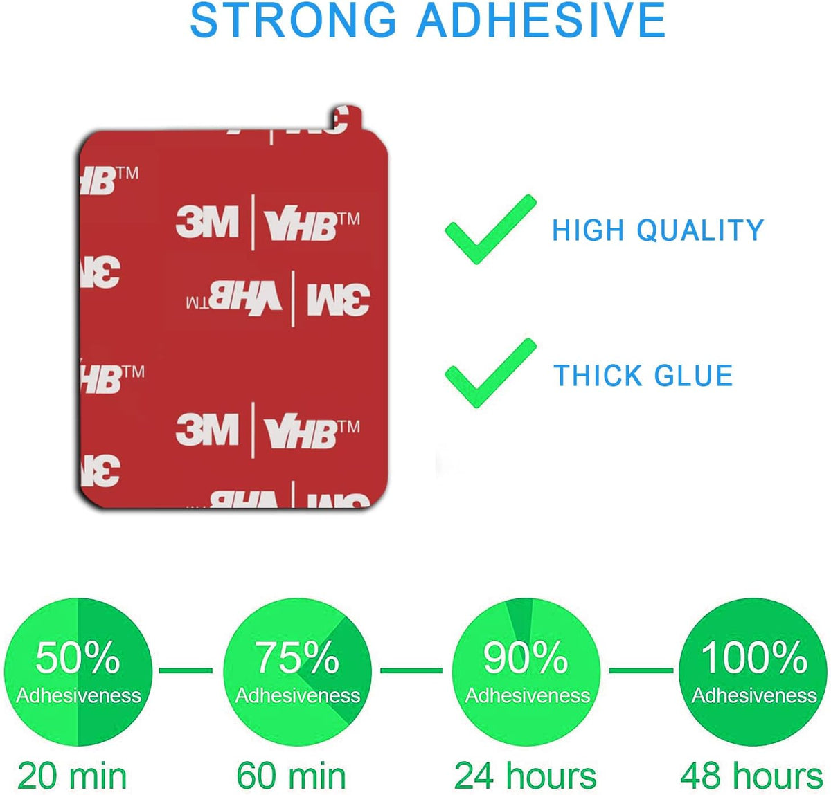 12 Pack 1.96 in x 1.57 in Very High Bond Sticky Adhesive Replacement, Double Sided Pads for Dashboard Windshield