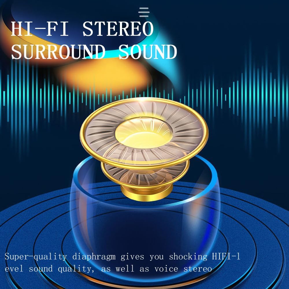 Wireless Earbuds with Large Charging Case, IPX5 Waterproof, Hi-Fi Stereo Sound, Touch Control for iOS/Android Active