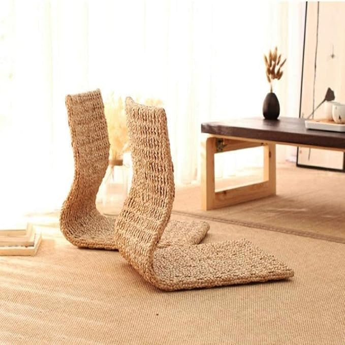 Tables Bay Window Stool Backrest Lazy Sofa Chair Floor Chair Bedroom Dormitory Bed with Legless Japanese Gaming Chair (Color : #1)