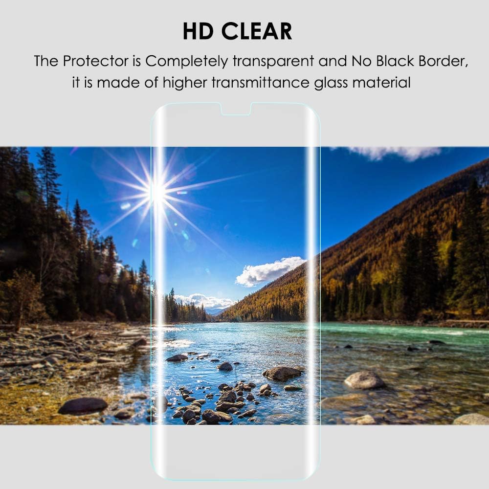 Galaxy S8 Plus Screen Protector [3 Pack], UV Tempered Glass, Edge to Edge Coverage, Full Screen Adhesive