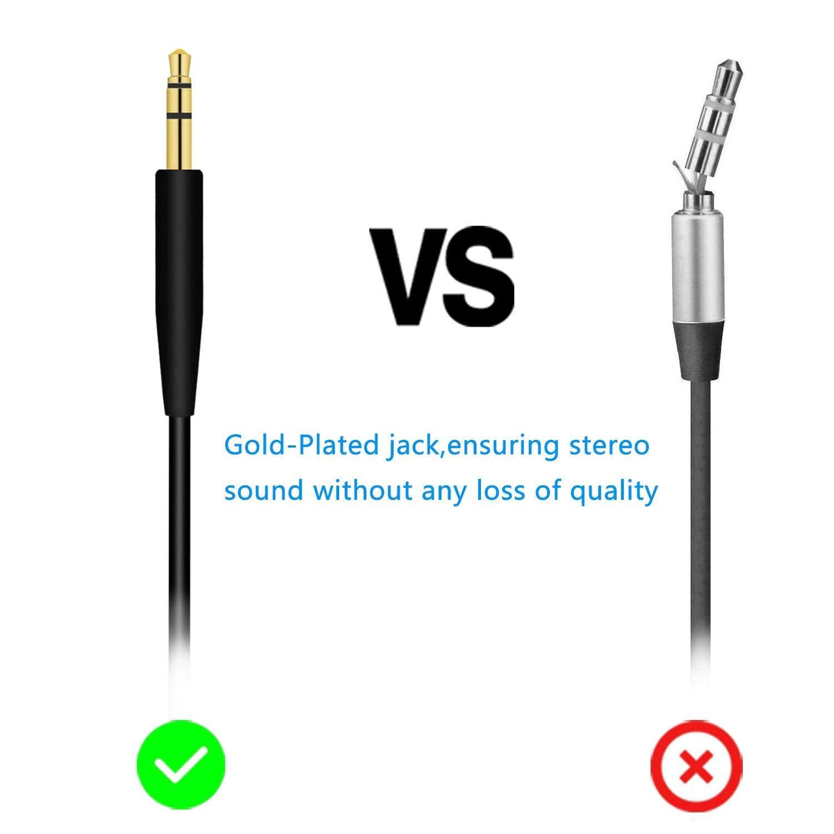 Replacement Audio Cable Aux Cord 3.5mm to 2.5mm Wire Compatible with Bose 700 QuietComfort QC45 QC35II QC35 QC25 Noise Cancelling Headphones