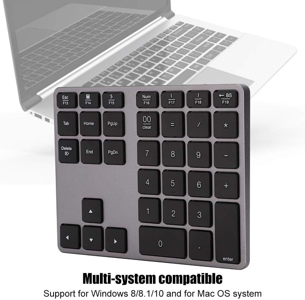 Bluetooth Numeric Keypad, 35 Keys Ultra Thin Number Pad, Bluetooth 5.0 Rechargeable for Tablet, Windows,