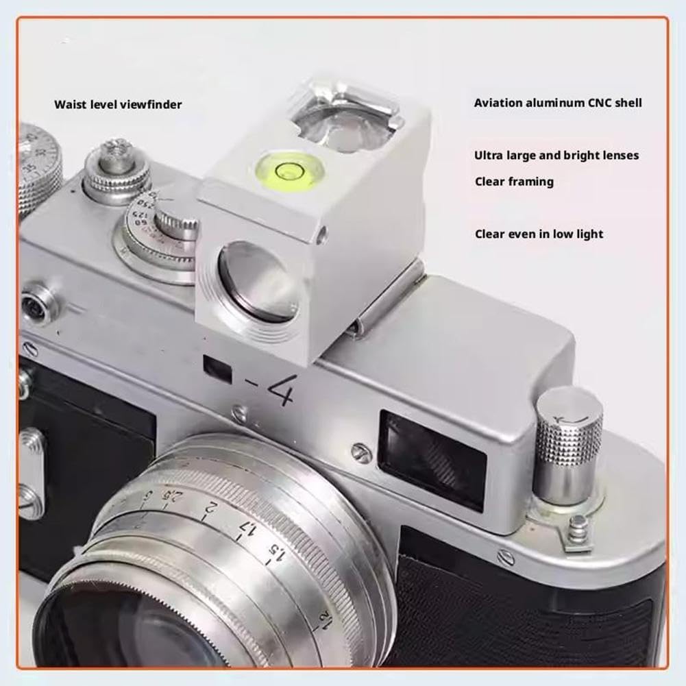GINTBN 50mm Waist Level Viewfinder,Retropia Optical Waist Level Viewfinder, Replacement Camera External Optical
