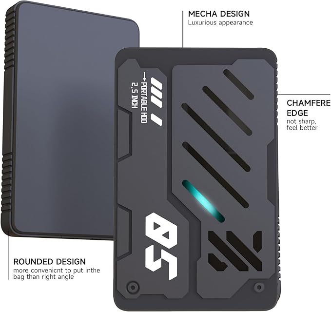 160G/250G/320G/500G/750G/1TB Multiple Capacity USB3.0 2.5inch Externals Storage Drive In Ruggeds Aluminum Housing