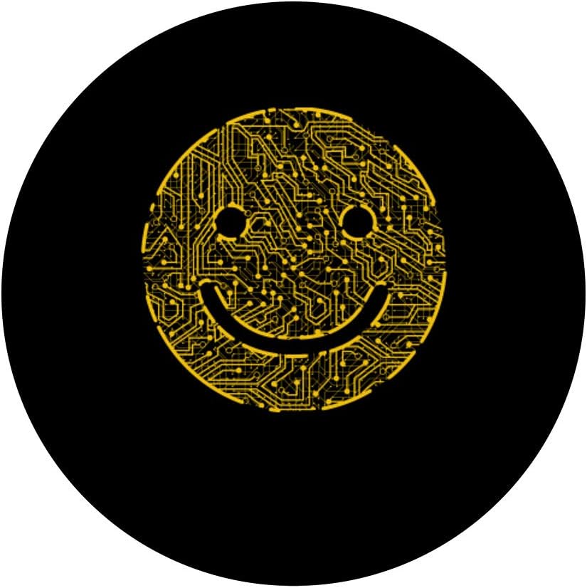 Positive Electric Circuit Smile Computer Science Programmer PopSockets Swappable PopGrip