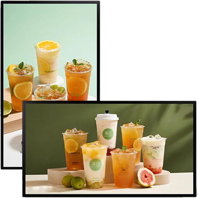 Commercial Digital Signage Display Advertising Media Player Portrait and Landscape Digital Signage Player Smart Split Screen for Restaurants Cafes Salons &amp Shops 27in