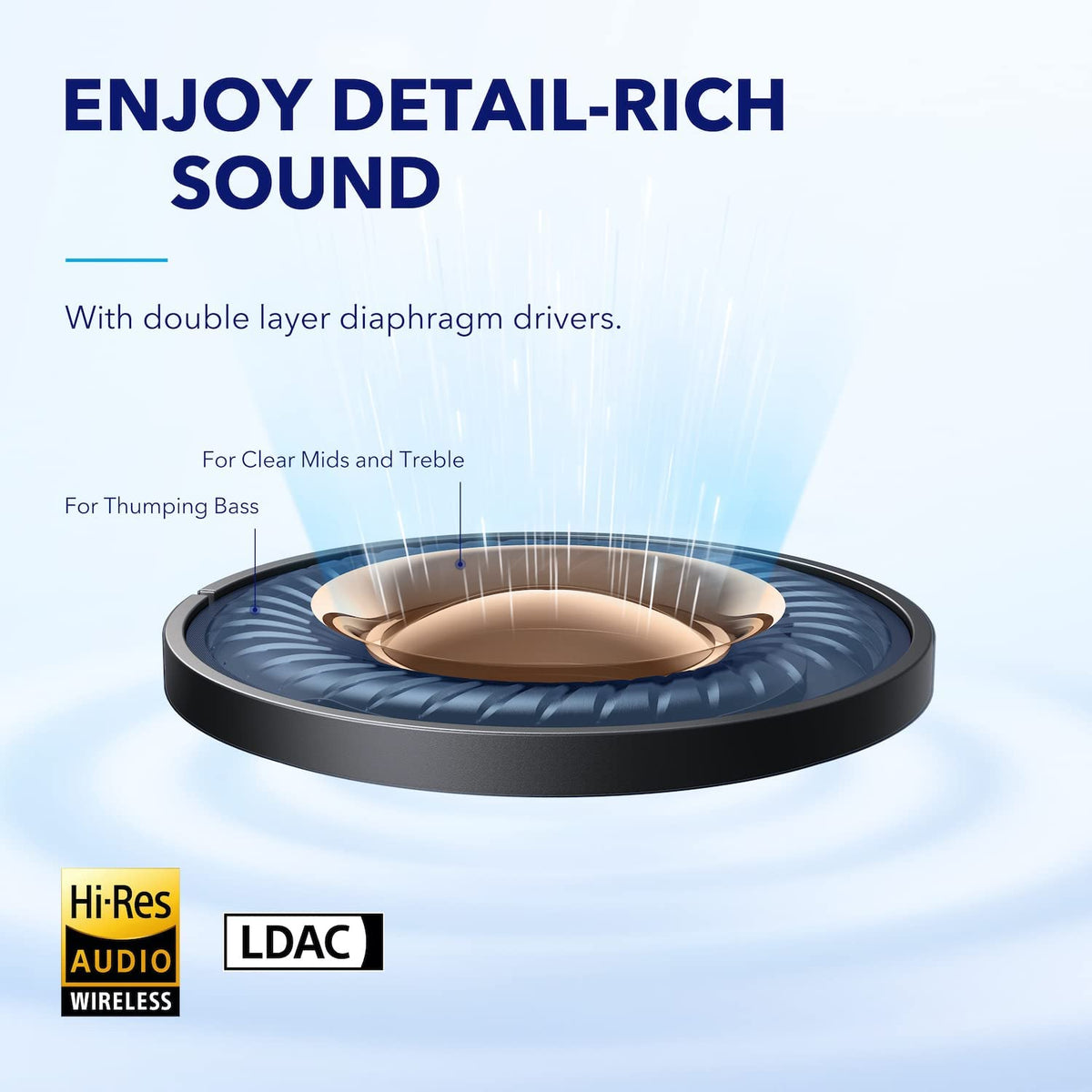 Soundcore by Anker Space A40 Adaptive Active Noise Cancelling Wireless Earbuds, Reduce Noise by Up to 98%, Ultra Long 50H Playtime, 10H Single
