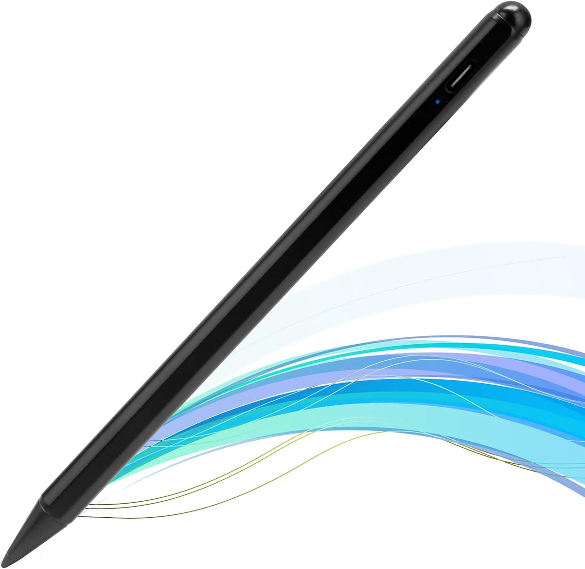 Stylus Pencil for Apple iPad 10.2" 6th-11th Gen - Active Touch Pen with 1.5mm Fine Tip, Black