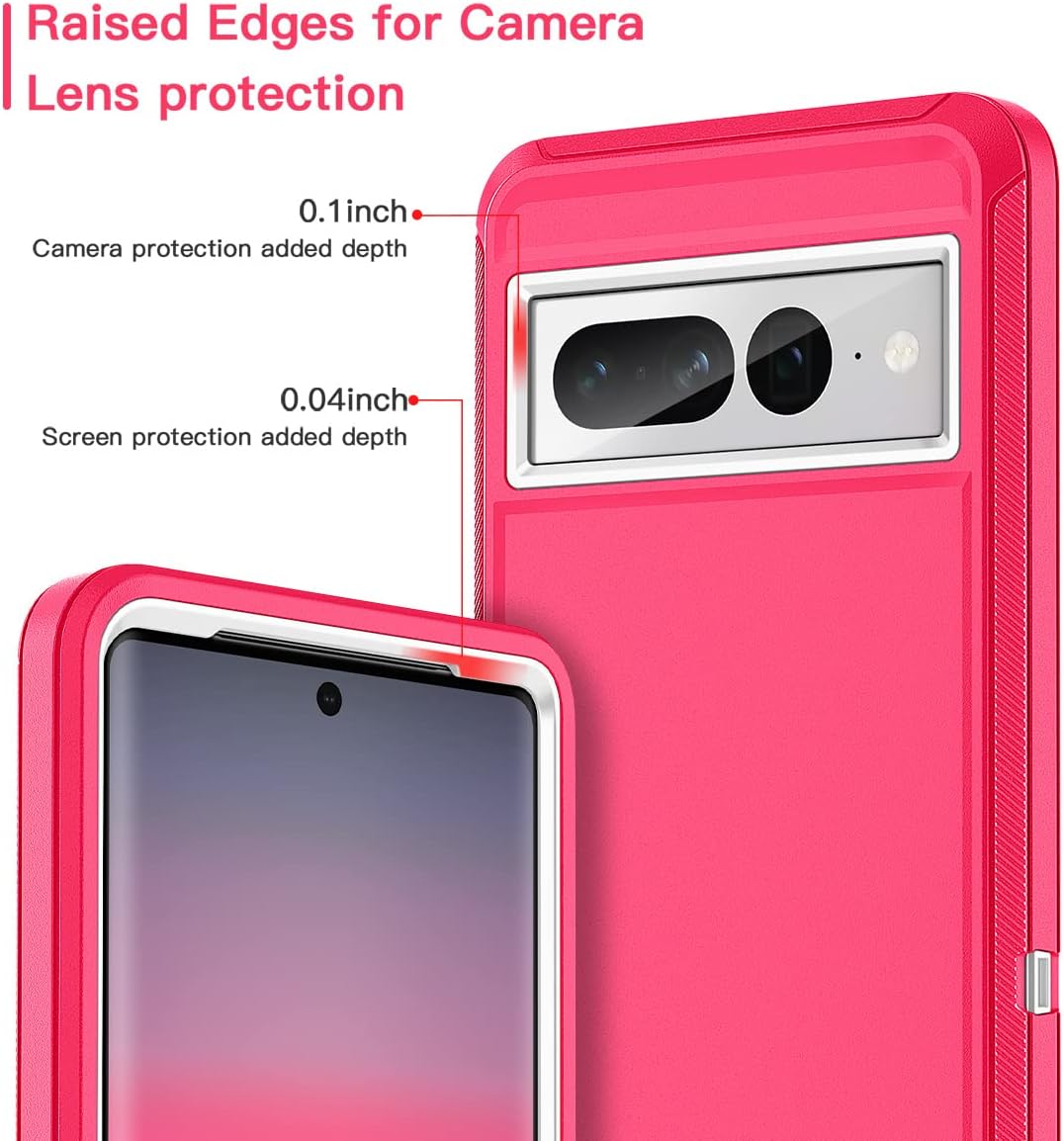 I-HONVA Google Pixel 7 Pro Case, Shockproof Dust/Drop Proof 3-Layer Full Body Protection [Without Screen Protector]