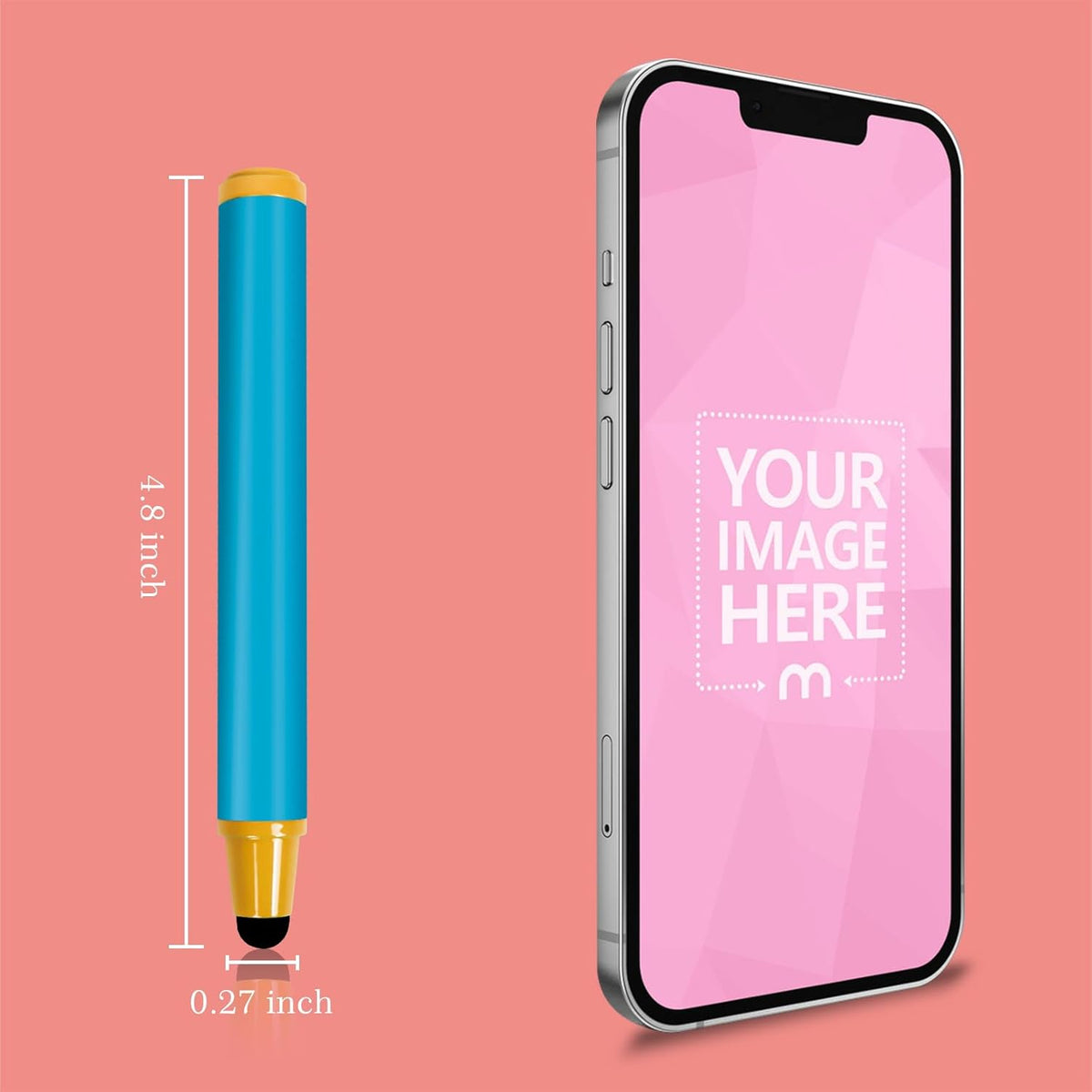 Kid-Friendly Stylus Pens for Touch Screens, Crayon Stylus Pen for iPhone Ipad Air Mini Pro, Fire HD Kids Tablet, Android Tablet, Dragon Touch - Blue Pink Green Purple Red (5 Pack)