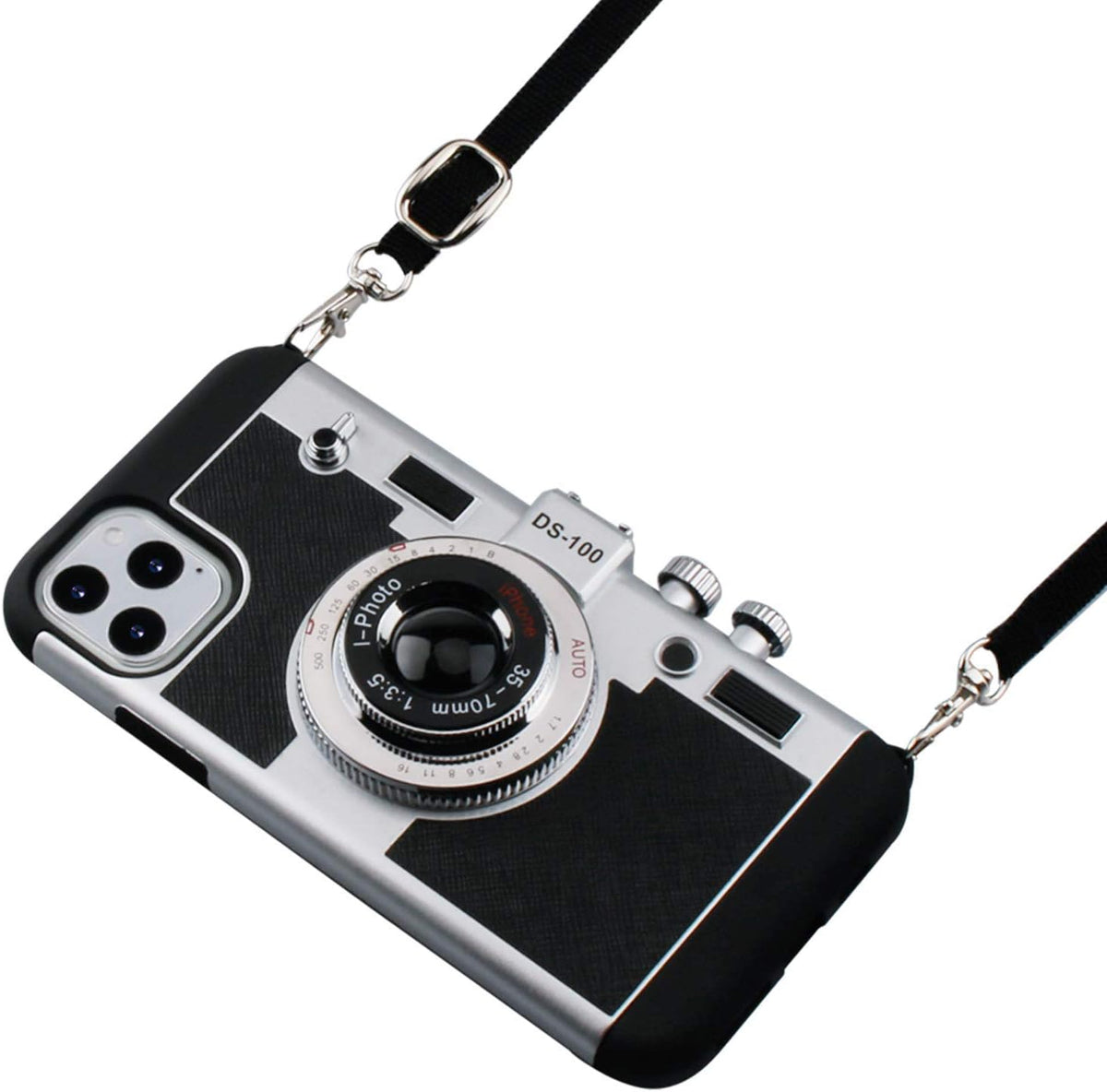 Awsaccy Emily in Paris Phone Case for iPhone 12 / iPhone 12 Pro, Vintage Cover with Removable Neck Strap, Cute 3D