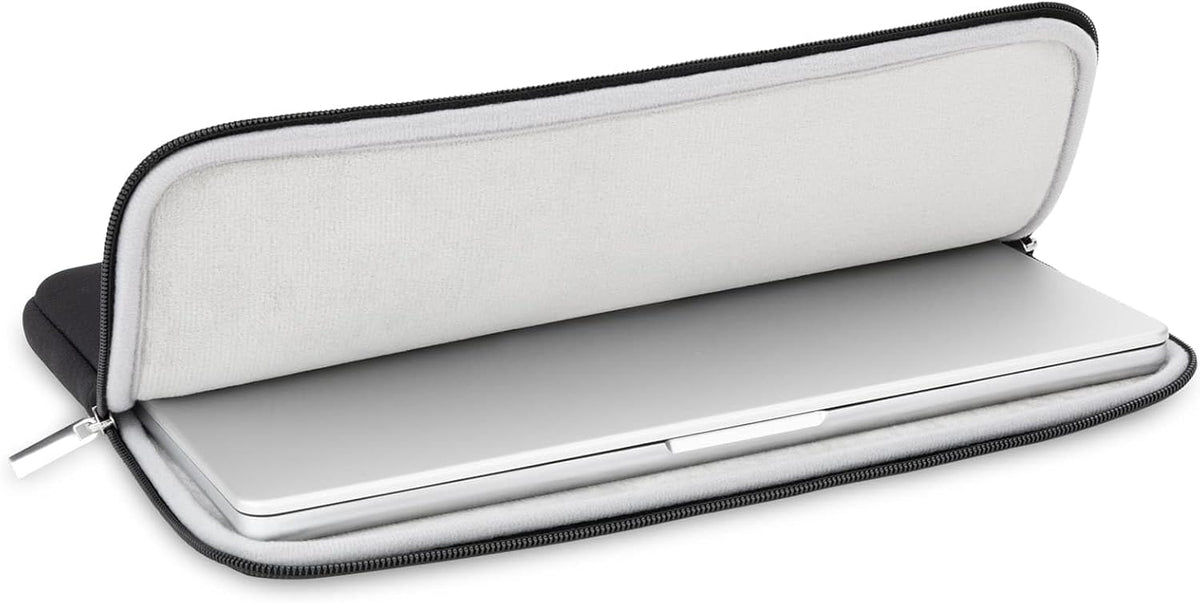 RAINYEAR 13 Inch Laptop Sleeve Compatible with 13.3" MacBook Air/Pro M1 M2 M3 M4 A3240 A3113 A2681 A2337 A1932 A2179 A2338 A1706 A1708 Carrying Bag Protective Cover Soft Case (Black, Upgraded Version)
