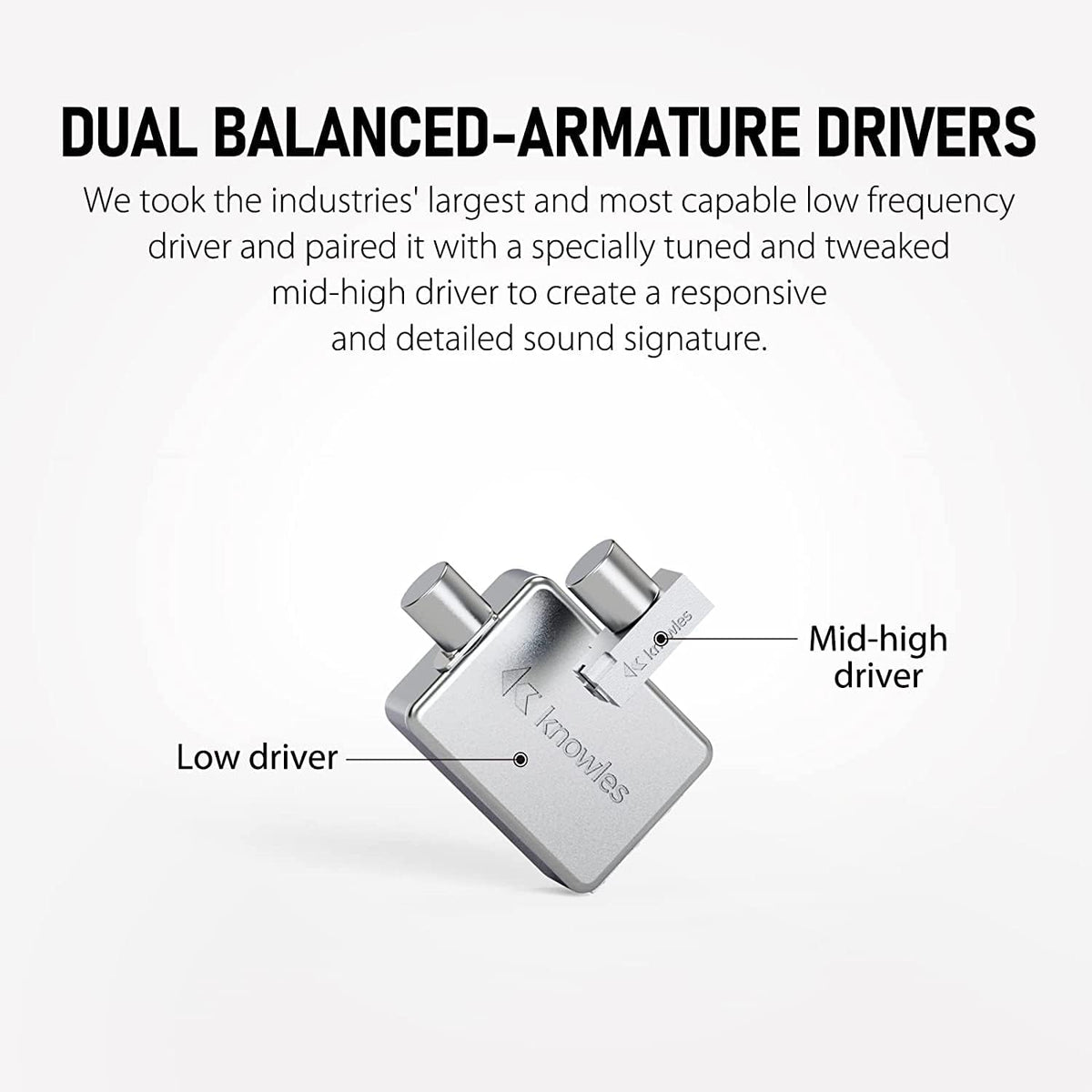Xvive T9 in-Ear Monitor Dual Knowles BA Drivers IEM for Studio, Band Rehearsal,Live Performance (T9)
