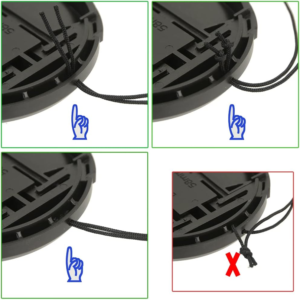 SIOTI 95mm Lens Cap, 2 Packs + 1 Piece Cleaning Wiper, Model: LC-95, Compatible with Camera Lens & Filter Adapter Ring