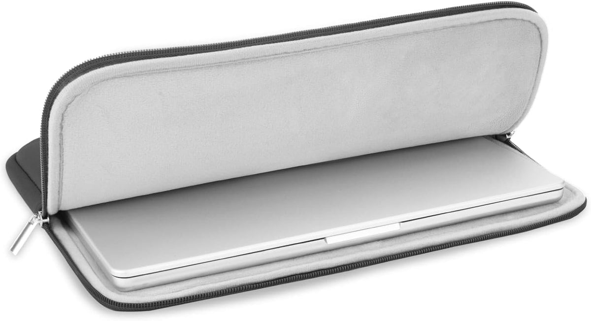 RAINYEAR 15.6 Inch Laptop Sleeve Protective Case Soft Lining Zipper Cover Padded Carrying Bag Compatible with 15.6" Notebook Computer Ultrabook Chromebook (Gray, Upgraded Version)