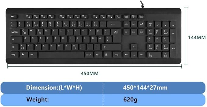 BoxWave Keyboard Compatible with Dell Inspiron 13 5310 (13.3 in) - AquaProof USB Keyboard Washable Waterproof Water Resistant - Jet Black