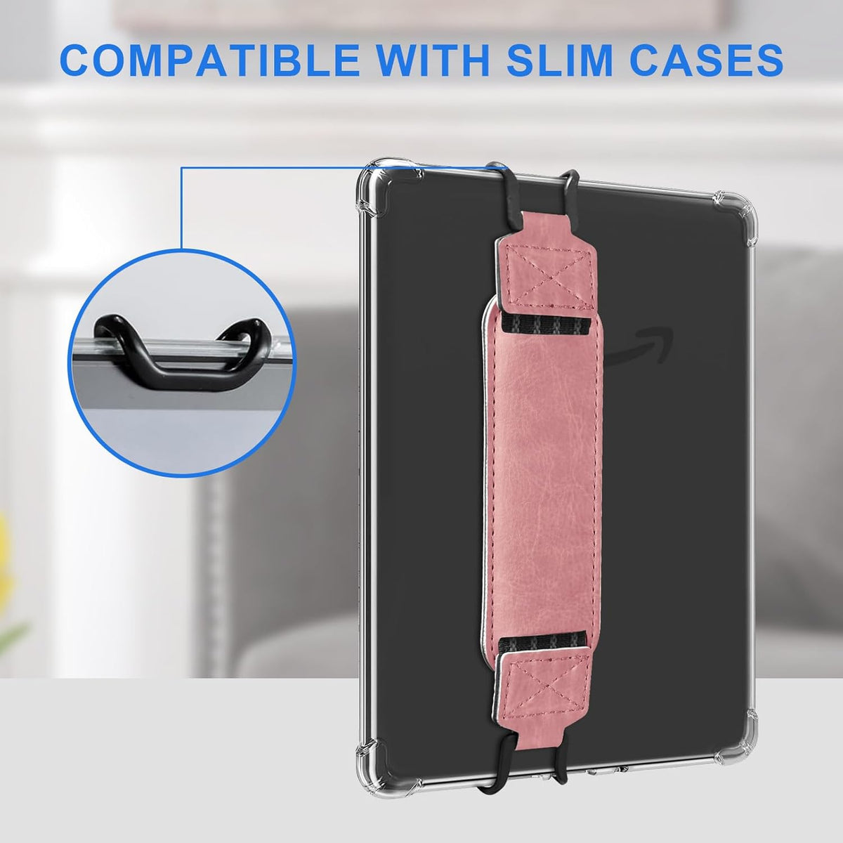 HoYiXi 6-7 Inch 6", 6.8", 7" Universal Soft Hand Strap for eReader Tablet Compatible