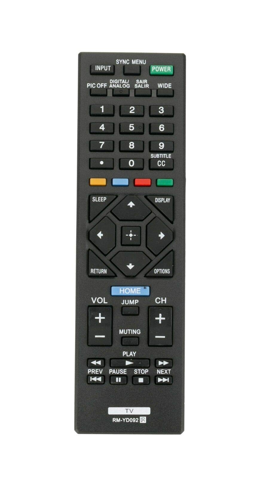 New RM-YD092 Replace Remote Control for Sony LCD TV KDL-32R400A KDL-40R450A KDL-46R450A