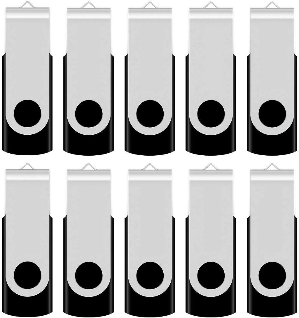 Aiibe Wholesale Bulk Flash Drives 8GB 8G USB Flash Drive 50 Pack 8GB USB 2.0 Thumb Drives, Black