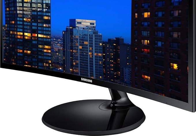 Samsung 24 390C Series LED Curved Monitor FHD(1920 x 1080) 60Hz 4ms AMD FreeSync Monitor HDMI VGA Black with HDMI Cable
