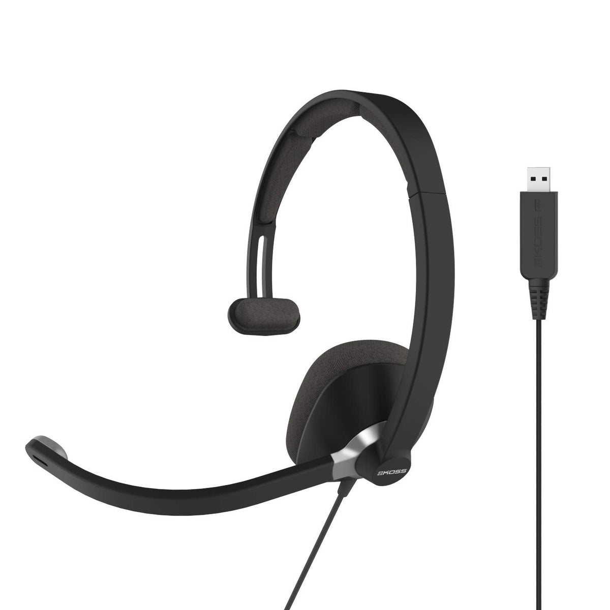 Koss Cs295-Usb Single-Sided On-Ear Communication Headset, Noise Cancelling Electret Microphone, Flexible Microphone Arm, Wired W