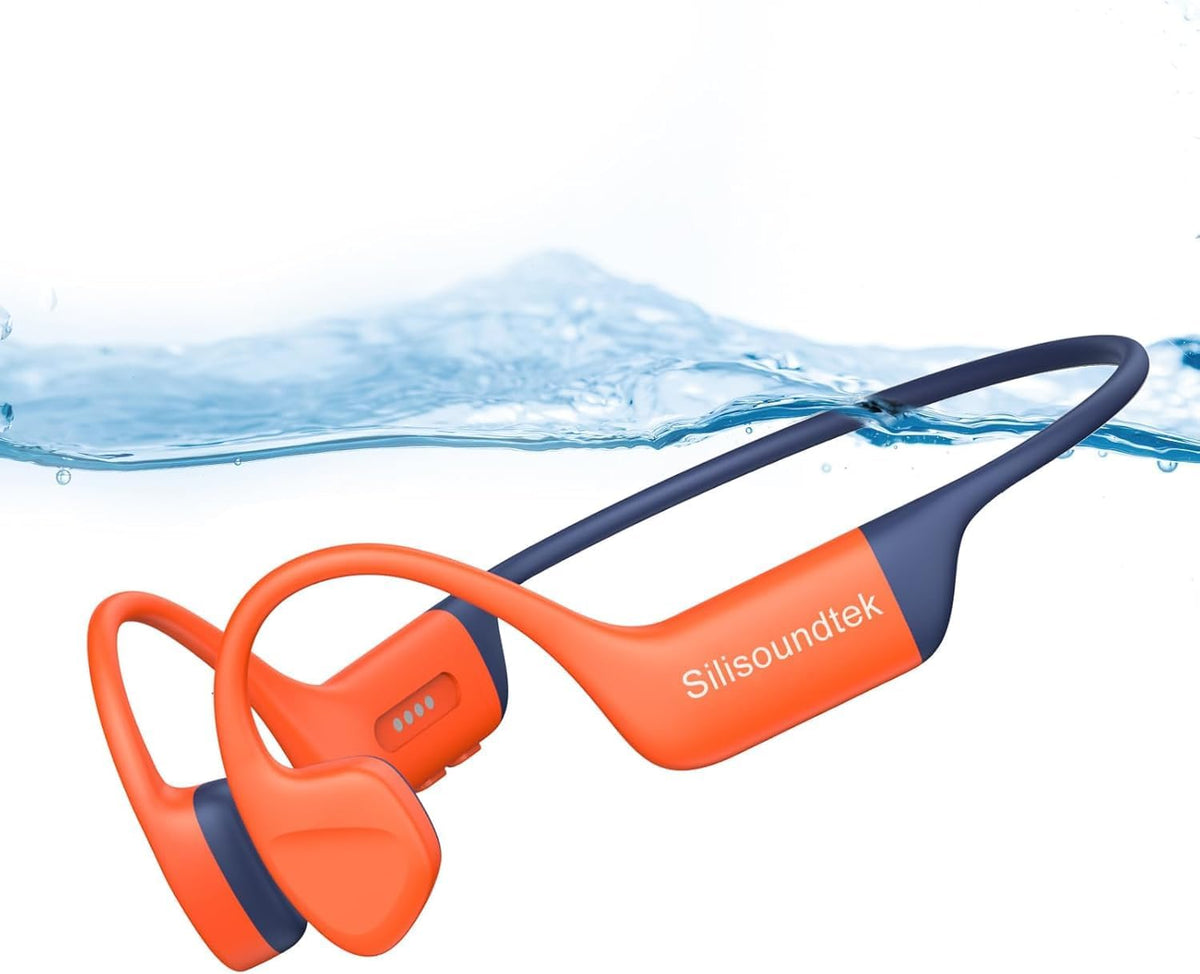 Generic Swimming-IPX8 Swimming 5.4 32GB MP3 Bone Conduction Headphones Waterproof Open-Ear Headphones,Bone Conduction