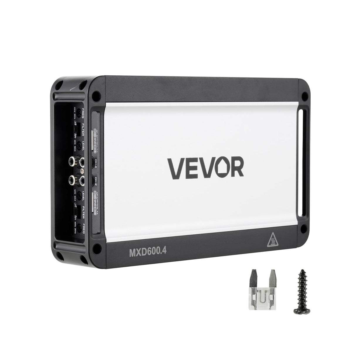 VEVOR 4 Channel Car Audio Amplifier 2 Ohm Stable Bridgeable Class D Full Range Amp Max Power 4 x 420W @ 4 Ohm / 4 x 600W @ 2 Ohm