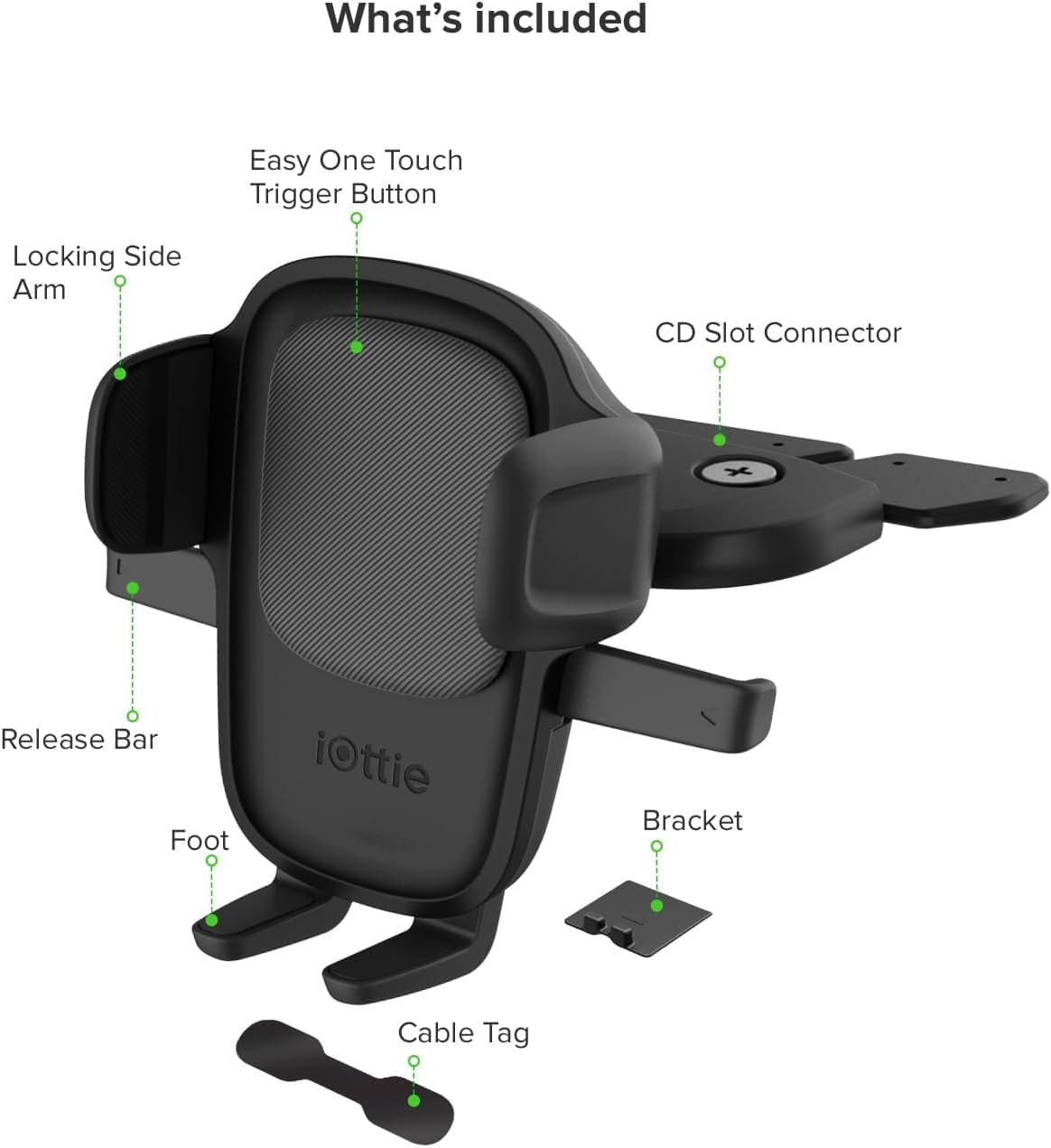 iOttie Easy One Touch Signature CD Slot Mount - Universal Car Phone Holder for iPhone, Google, Samsung, Moto, LG, and all other Smartphones