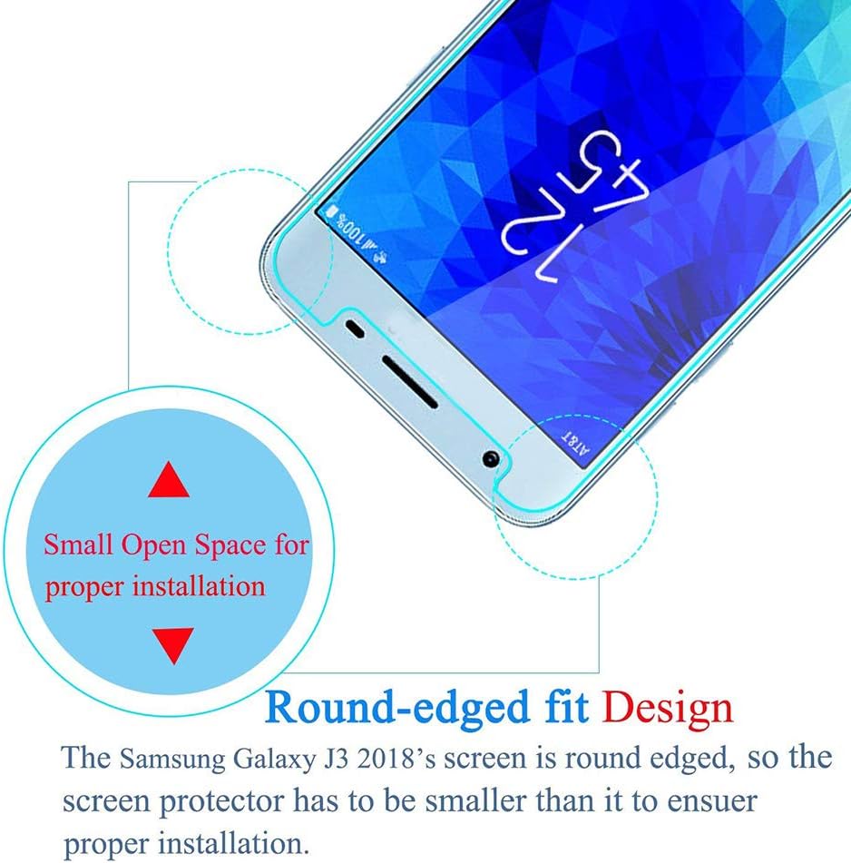 [2 Pack] Tempered Glass Screen Protector Frontier for Samsung Galaxy J3 2018 SM-J337A SM-J337