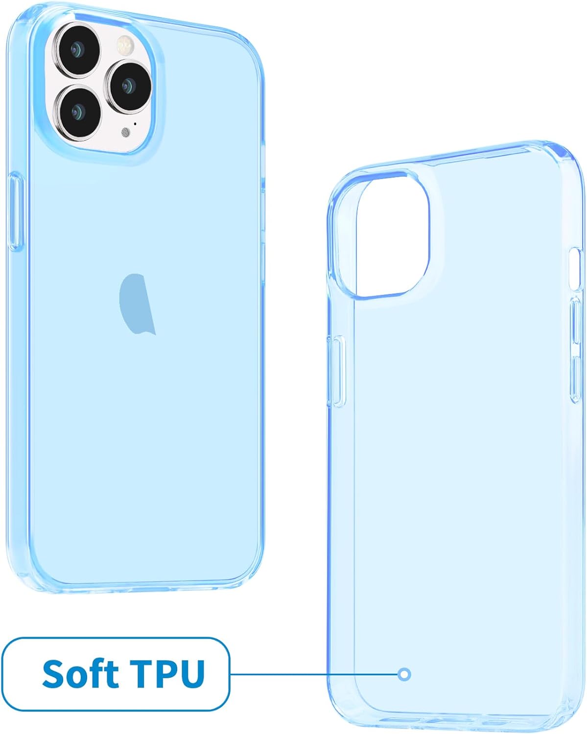 JJGoo Compatible with iPhone 14 Pro Case, Clear Soft Shockproof Protective Slim Thin Bumper Cover Transparent,