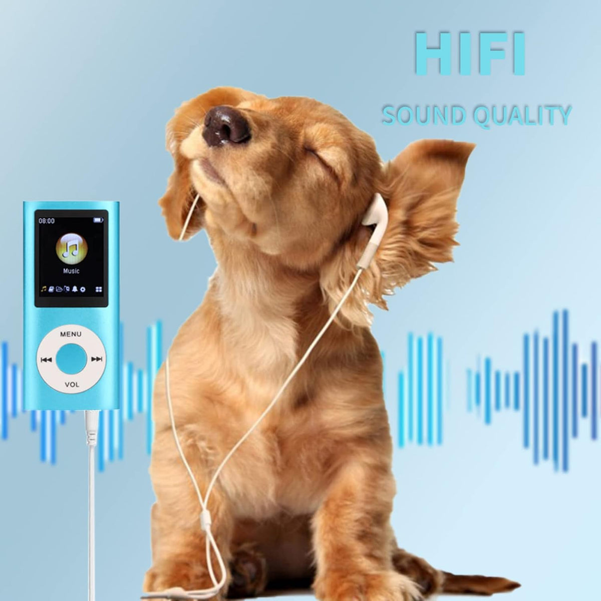 Gugxiom MP3 MP3 MP3 1.8 Inch MP3, 64G Music Player, Player, Portable Players, Slim LCD Screen, with Earphone, Supports