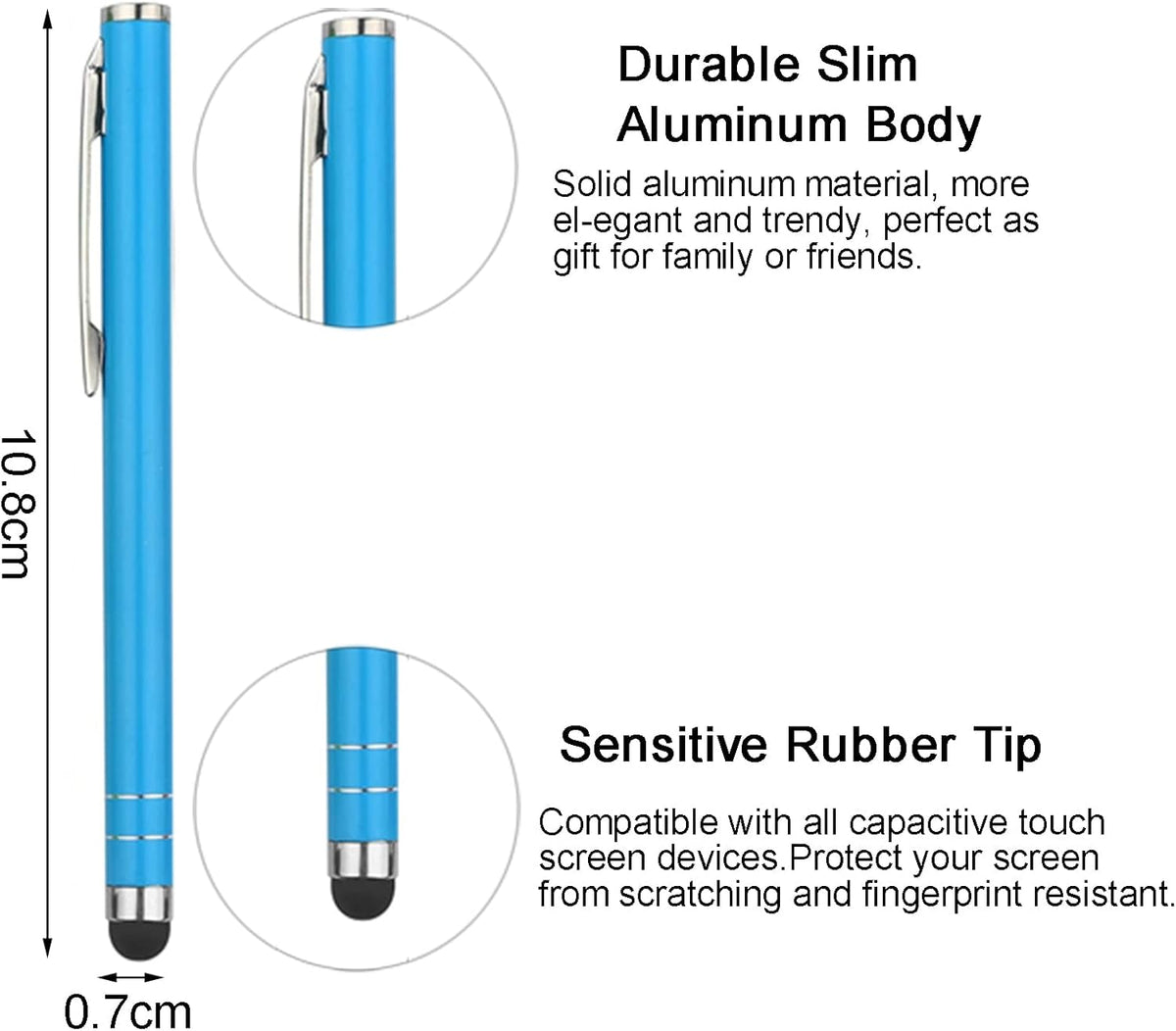 Stylus Pens for Touch Screens, Universal Capacitive Touch Screen Pens for Tablets, Smartphones, Samsung Galaxy, and