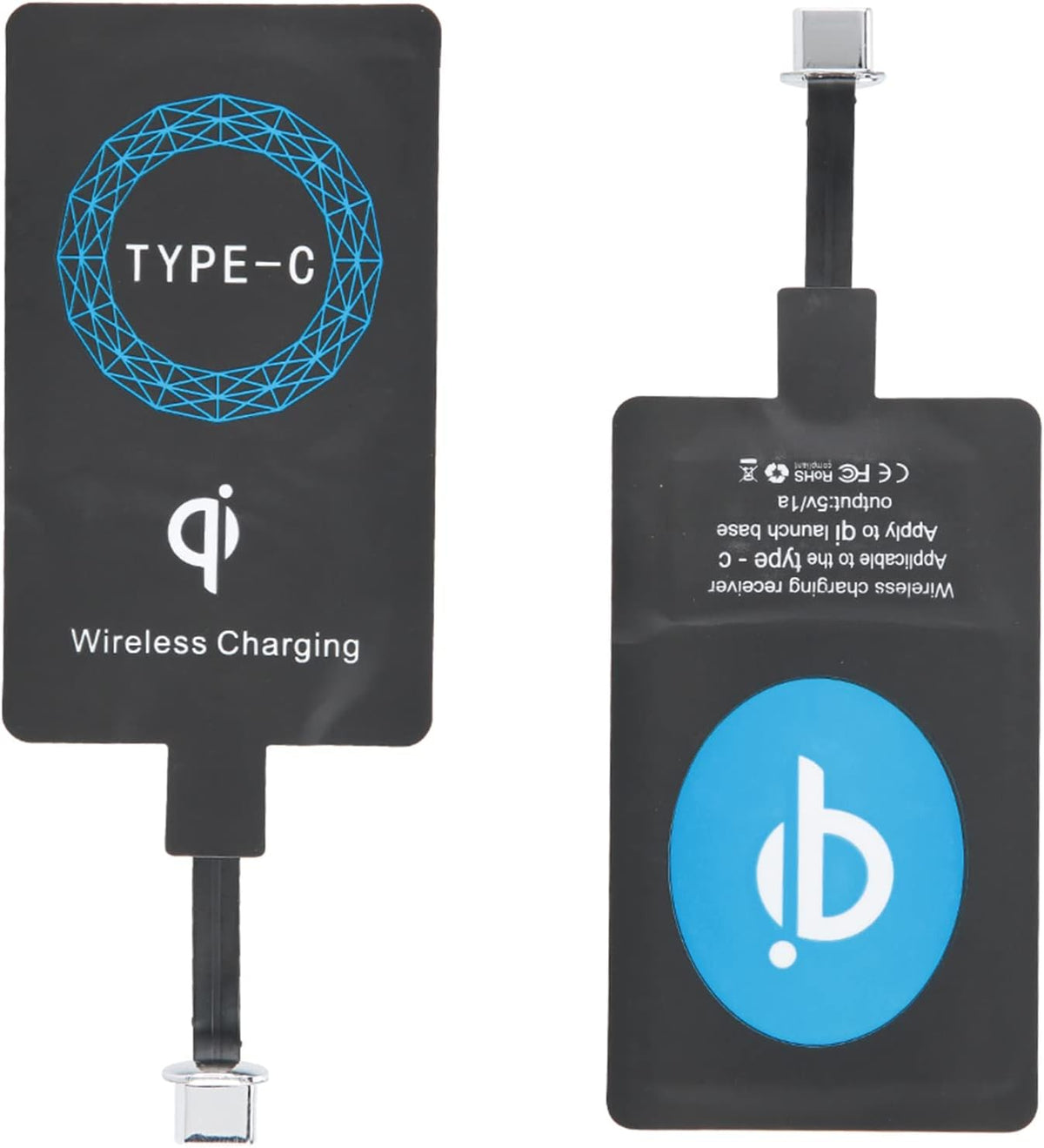 2Pcs Charging Receiver, Type C Charger Receiver Adapter for Galaxy Note 8 Pro/A50/A70/A10s Other Type-C Phones