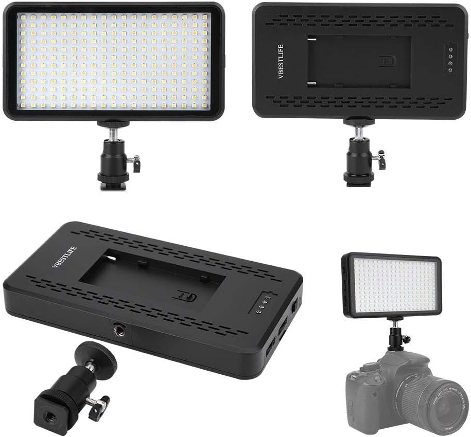 LED Video Light W228, 3200K/6000K LED Light Panel Lamp for Nikon, Canon, Sony Digital Cameras