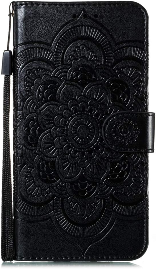 Samsung Galaxy A01 Case Flip Premium Wallet Phone Case, PU Leather Mandala Embossed, Shockproof Cover