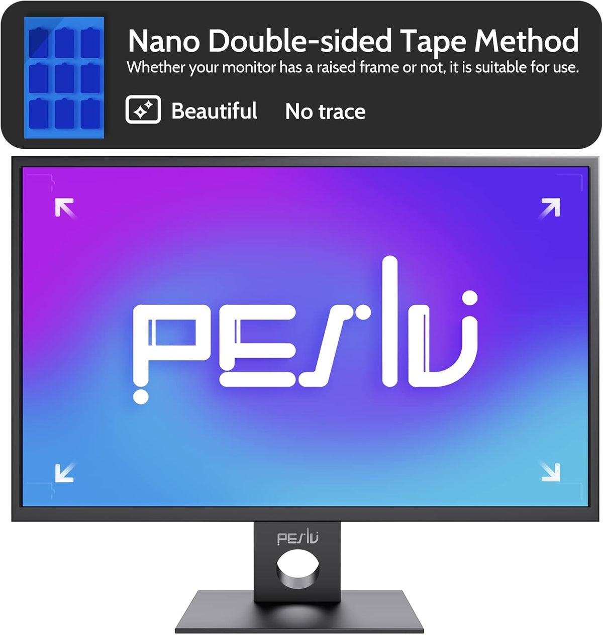 Privacy Screen Adhesive Strips and Slide Mount Tabs for Laptop Computer Monitor, Privacy Screen Slide Mount Tabs *2, Privacy Screen Adhesive Strips *2, 1pcs Microfiber Cloth, 2pcs Screen Cleaning Kit