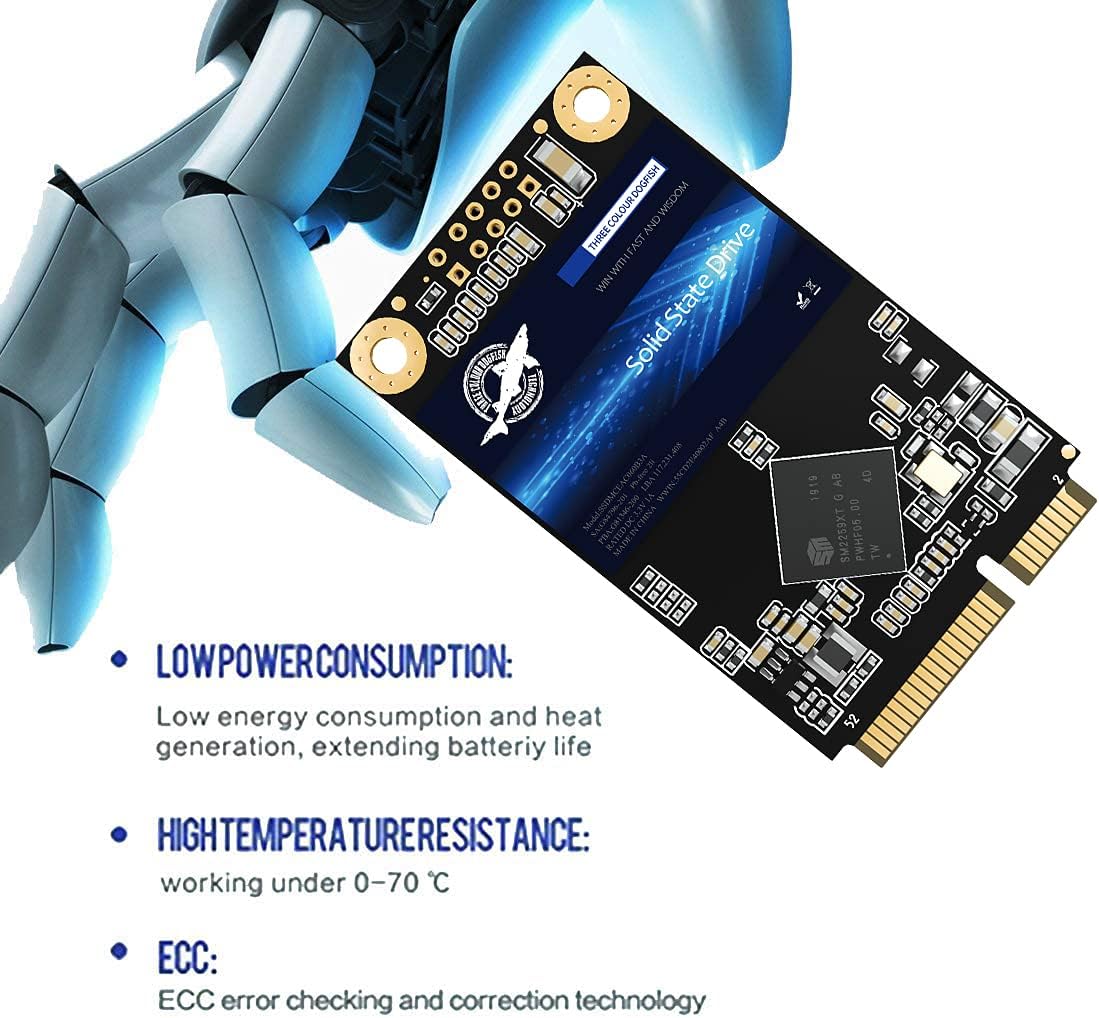 SSD mSATA 16GB Dogfish Internal Solid State Drive High Performance Hard Drive for Desktop Laptop SATA III 6Gb/s Includes SSD 32GB 60GB 64GB 120GB 128GB 240GB 250GB 480GB 500GB (16GB MSATA)