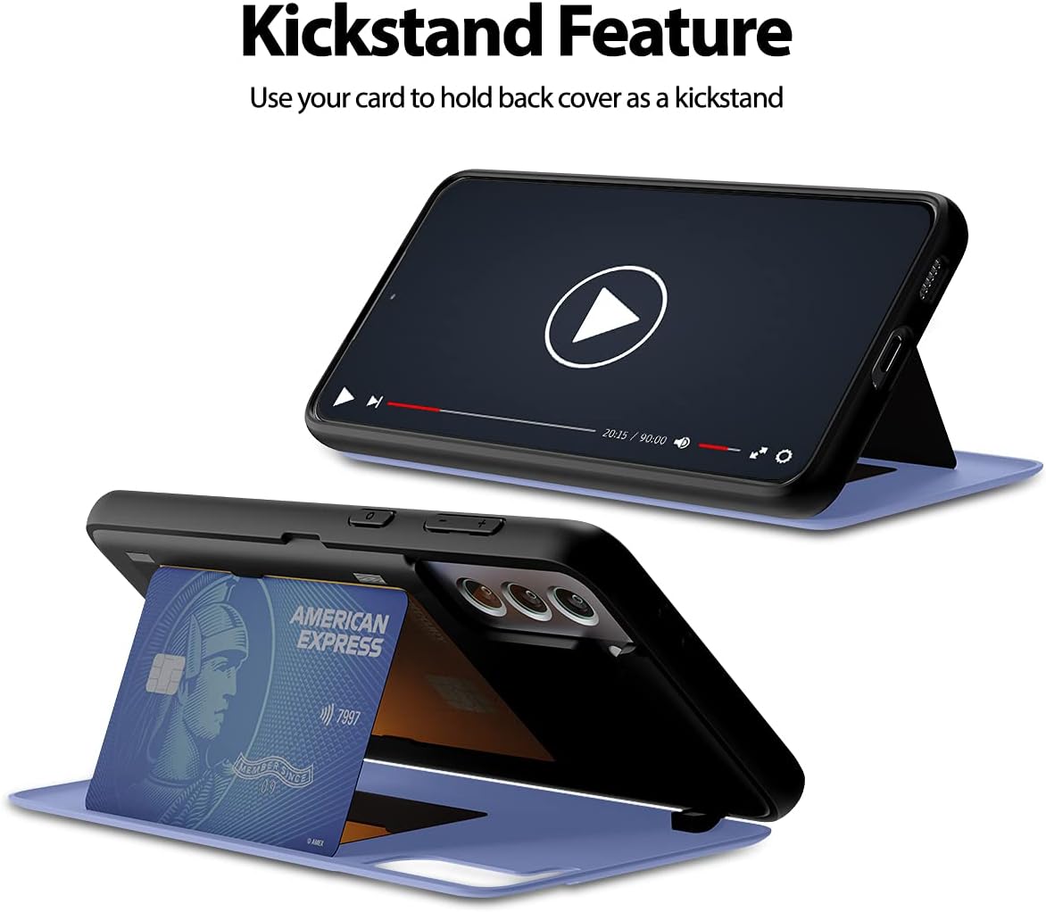 GOOSPERY Card Holder Wallet Case for Galaxy S21 Plus 6.7" (2021) - Protective Dual Layer Bumper with Hidden Mirror,