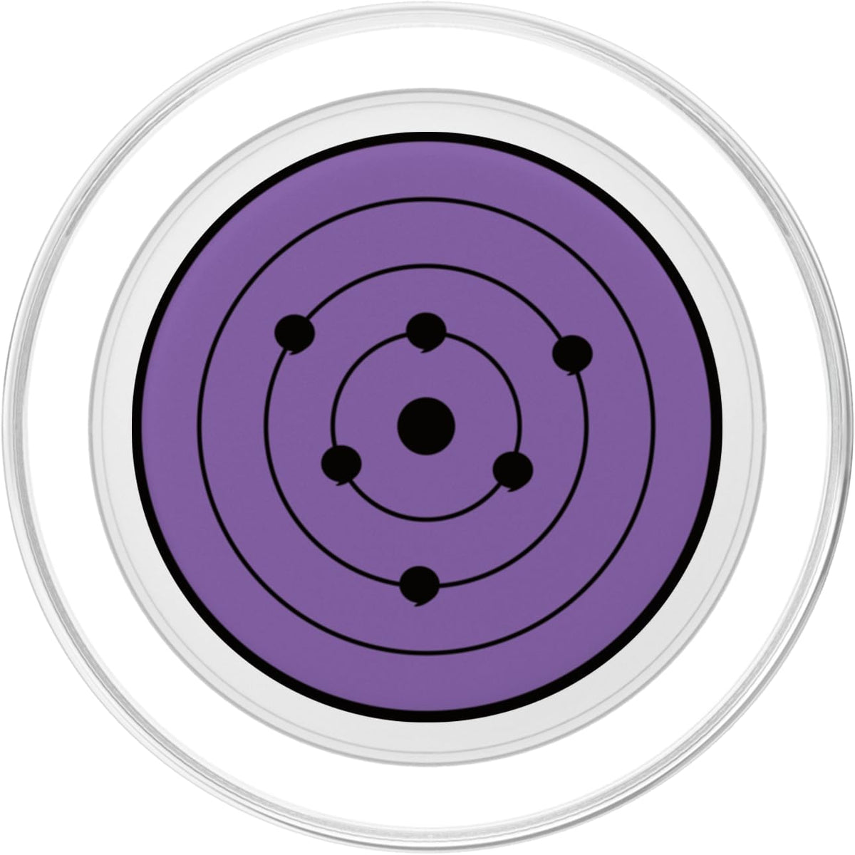 Anime Style Japanese Manga Comic Pattern PopSockets PopGrip for MagSafe, Black Purple Design