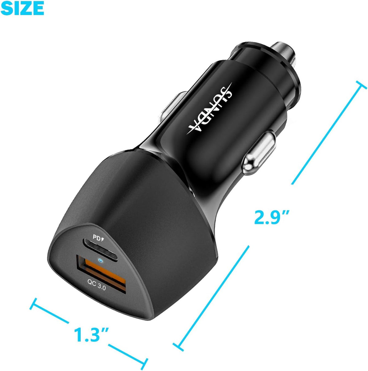 (10pack) SUNDA USB C Fast Car Charger 51W, Dual Ports PD/PPS&QC3.0, Compatible with iPhone 16/15 Pro/14 Mini